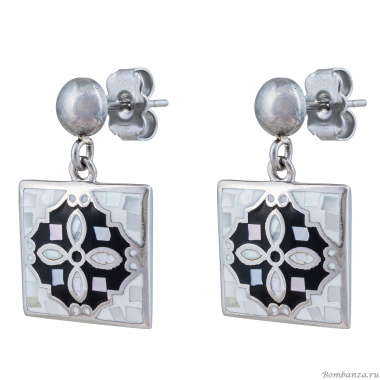 Серьги Fiore Luna, ENAMEL BLACK